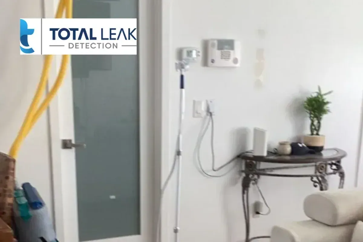 Indoor air-sampling equipment set up inside a South Florida home