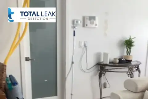 Indoor air-sampling equipment set up inside a South Florida home